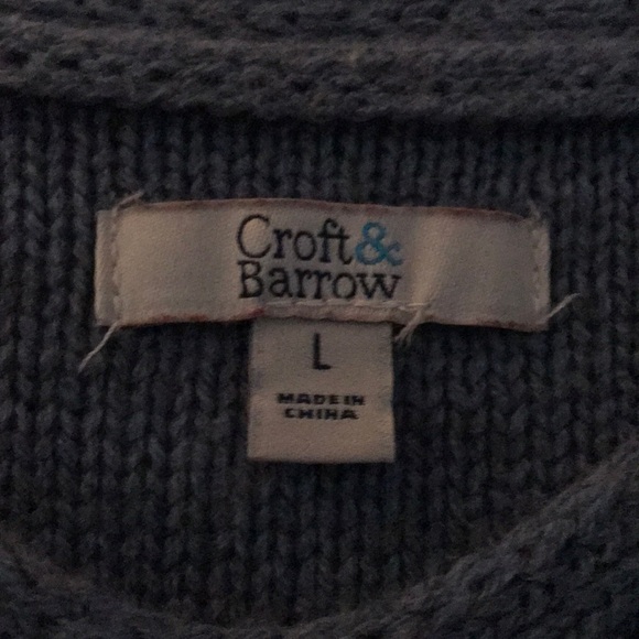 Croft and barrow light blue sweater - Picture 2 of 2